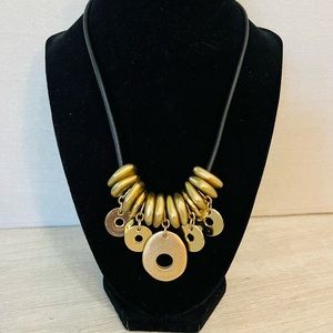 Chico's Black & Gold Statement Necklace